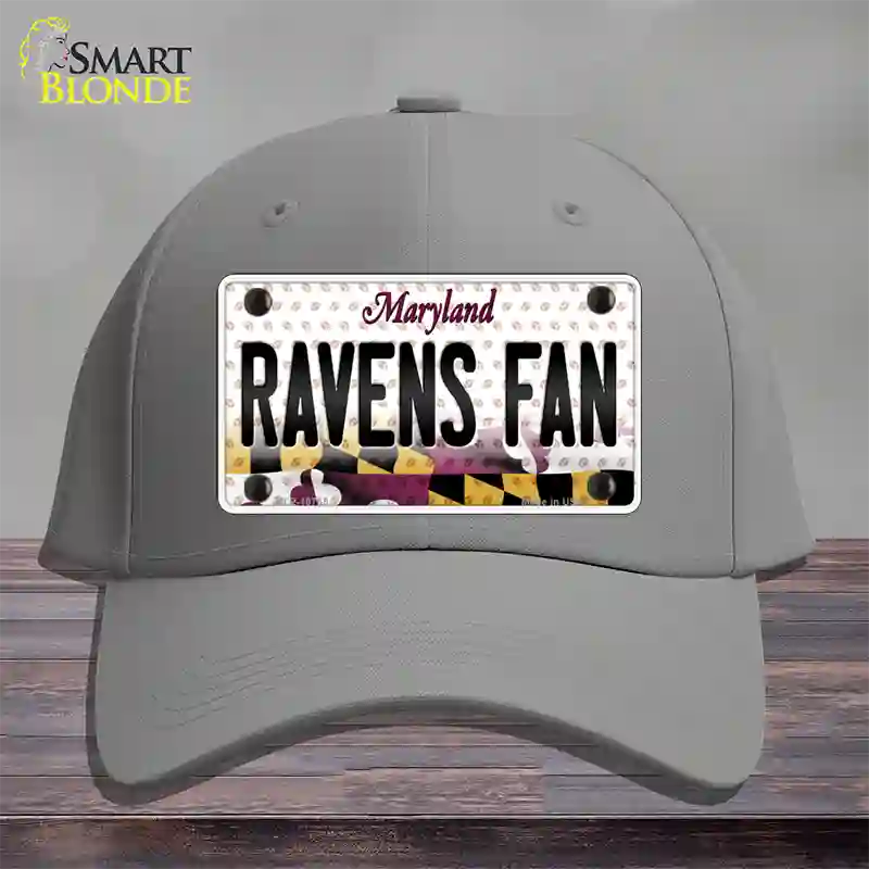 Ravens Fan Maryland Novelty License Plate Hat Cotton / Gray