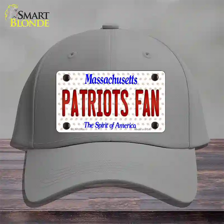 Patriots Fan Massachusetts Novelty License Plate Hat Cotton / Gray