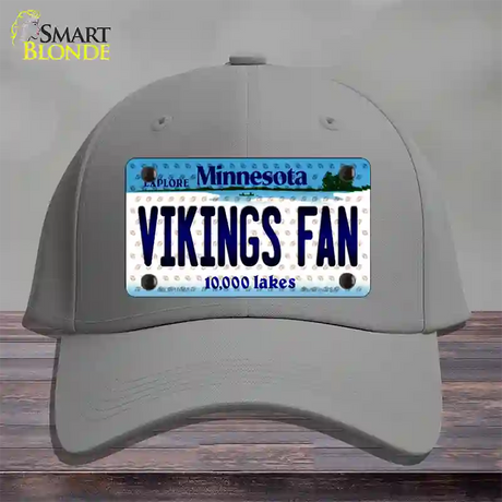 Vikings Fan Minnesota Novelty License Plate Hat Cotton / Gray