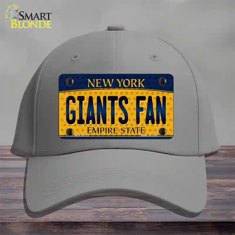 Giants Fan New York Novelty License Plate Hat Cotton / Gray