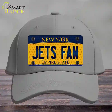 Jets Fan New York Novelty License Plate Hat Cotton / Gray