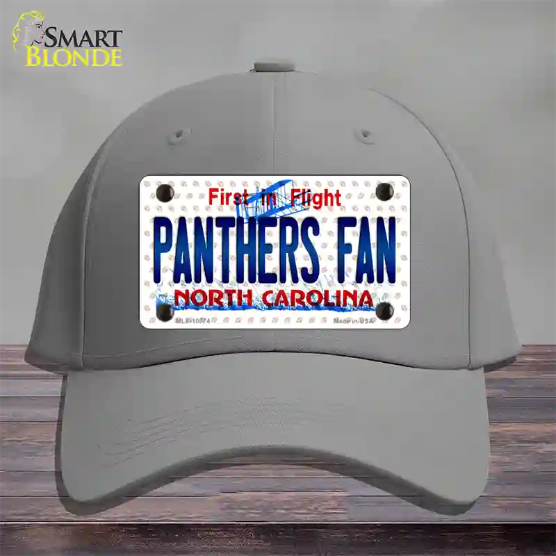 Panthers Fan North Carolina Novelty License Plate Hat Cotton / Gray