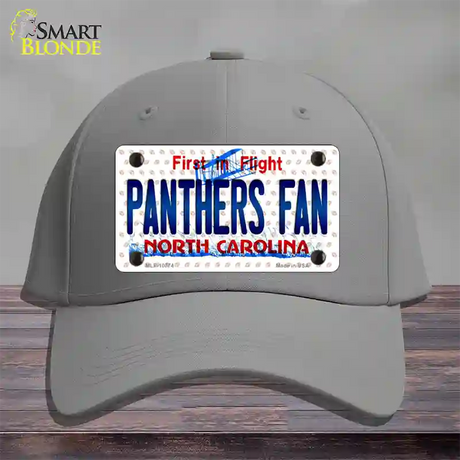 Panthers Fan North Carolina Novelty License Plate Hat Cotton / Gray