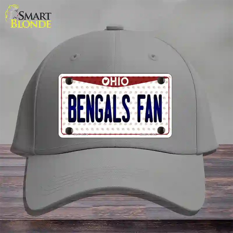 Bengals Fan Ohio Novelty License Plate Hat Cotton / Gray