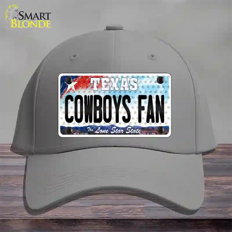 Cowboys Fan Texas Novelty License Plate Hat Cotton / Gray