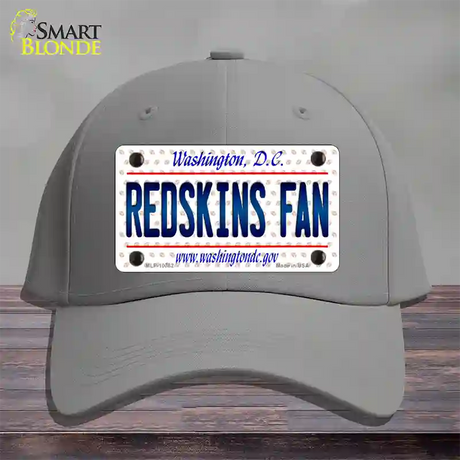 Redskins Fan Washington DC Novelty License Plate Hat Cotton / Gray