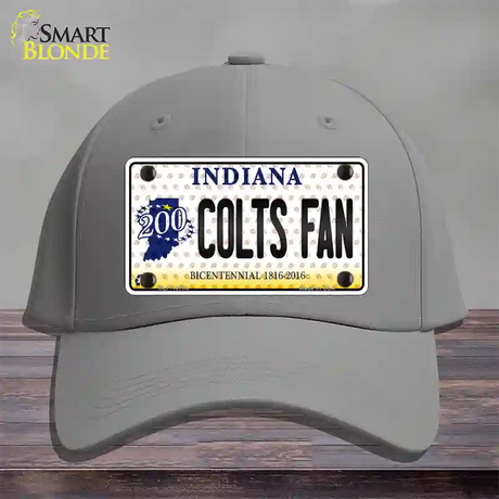 Colts Fan Bicentennial Indiana Novelty License Plate Hat Cotton / Gray