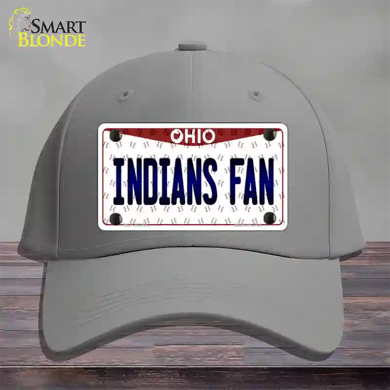 Indians Fan Ohio Novelty License Plate Hat Cotton / Gray