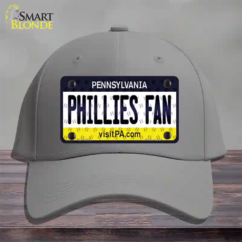 Phillies Fan Pennsylvania Novelty License Plate Hat Cotton / Gray