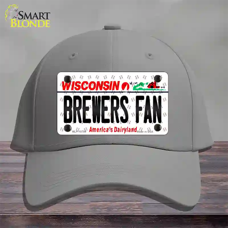 Brewers Fan Wisconsin Novelty License Plate Hat Cotton / Gray