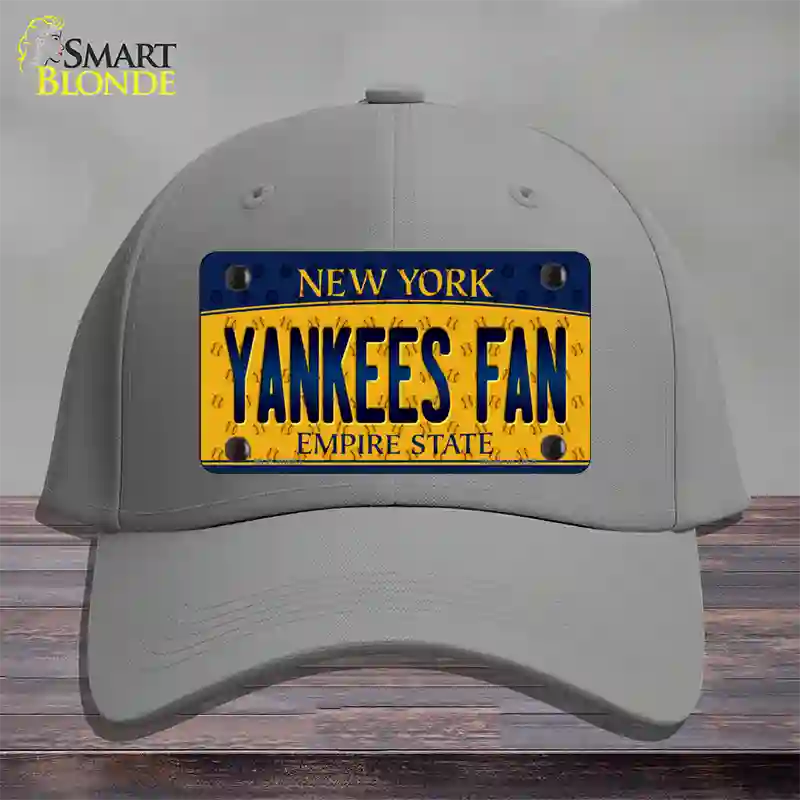 Yankees Fan New York Novelty License Plate Hat Cotton / Gray