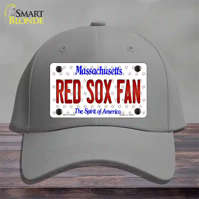 Red Sox Fan Massachusetts Novelty License Plate Hat Cotton / Gray