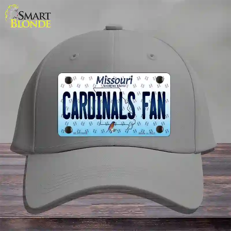 Cardinals Fan Missouri Novelty License Plate Hat Cotton / Gray