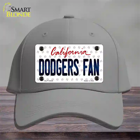 Dodgers Fan California Novelty License Plate Hat Cotton / Gray