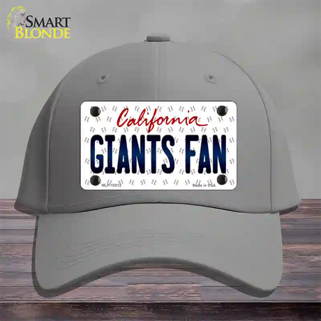 Giants Fan California Novelty License Plate Hat Cotton / Gray