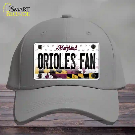 Orioles Fan Maryland Novelty License Plate Hat Cotton / Gray