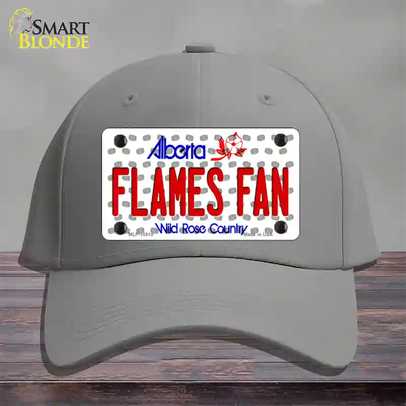 Flames Fan Alberta Novelty License Plate Hat Cotton / Gray