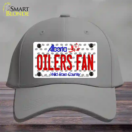 Oilers Fan Alberta Novelty License Plate Hat Cotton / Gray