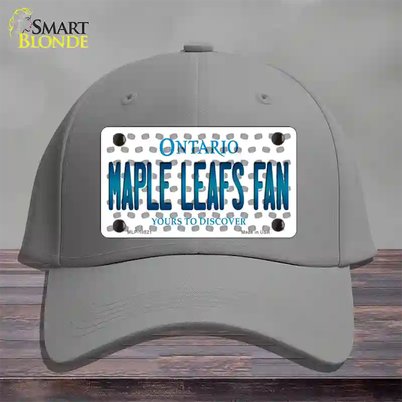 Maple Leafs Fan Ontario Novelty License Plate Hat Cotton / Gray