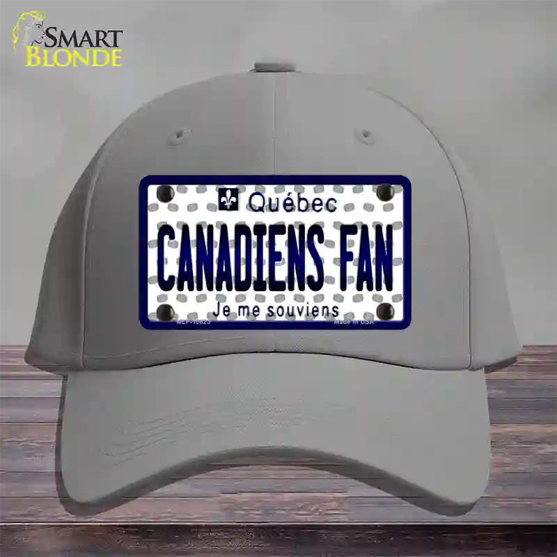 Canadiens Fan Quebec Novelty License Plate Hat Cotton / Gray