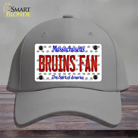 Bruins Fan Massachusetts Novelty License Plate Hat Cotton / Gray