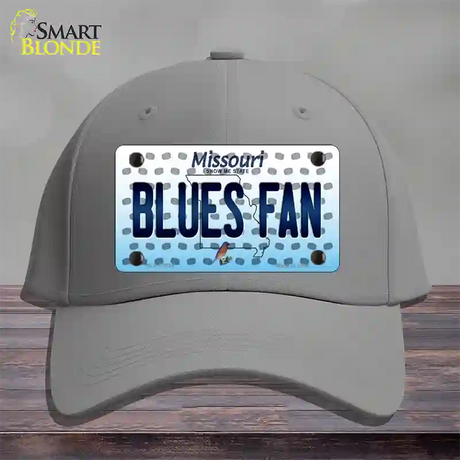 Blues Fan Missouri Novelty License Plate Hat Cotton / Gray