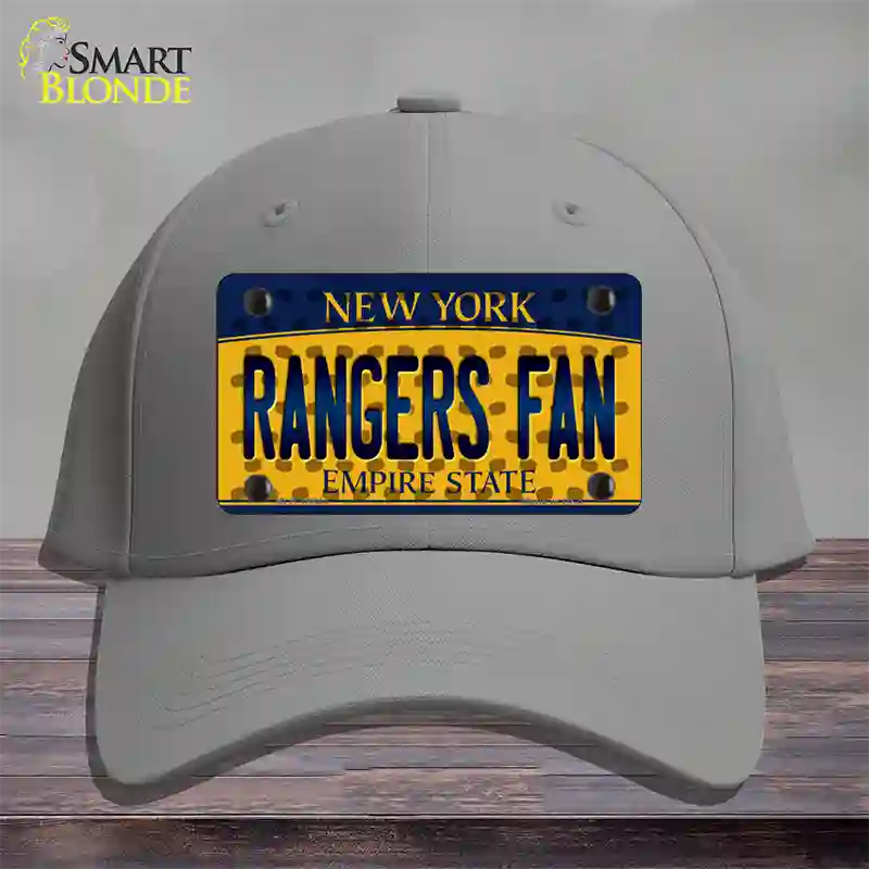 Rangers Fan New York Novelty License Plate Hat Cotton / Gray