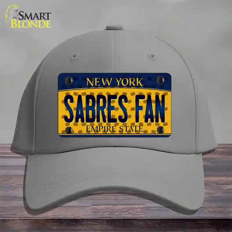 Sabres Fan New York Novelty License Plate Hat Cotton / Gray