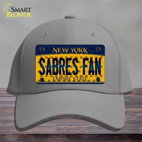 Sabres Fan New York Novelty License Plate Hat Cotton / Gray