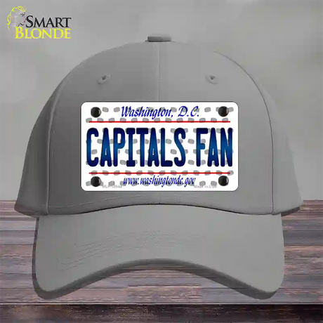 Capitals Fan Washington DC Novelty License Plate Hat Cotton / Gray