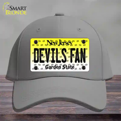 Devils Fan New Jersey Novelty License Plate Hat Cotton / Gray