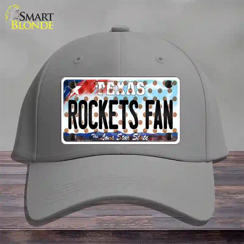 Rockets Fan Texas Novelty License Plate Hat Cotton / Gray