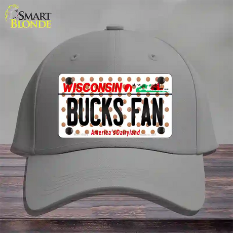 Bucks Fan Wisconsin Novelty License Plate Hat Cotton / Gray