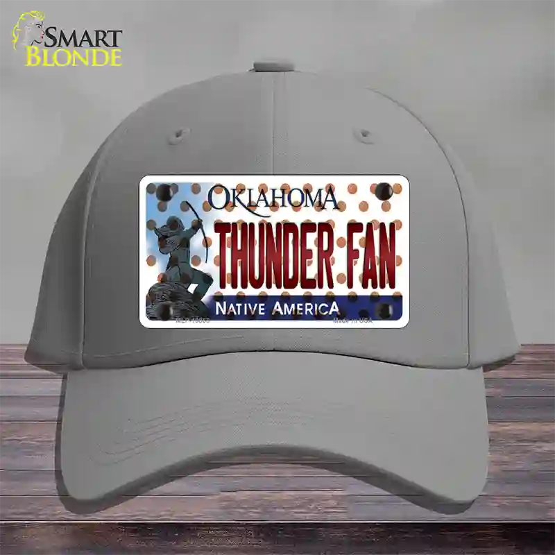 Thunder Fan Oklahoma Novelty License Plate Hat Cotton / Gray