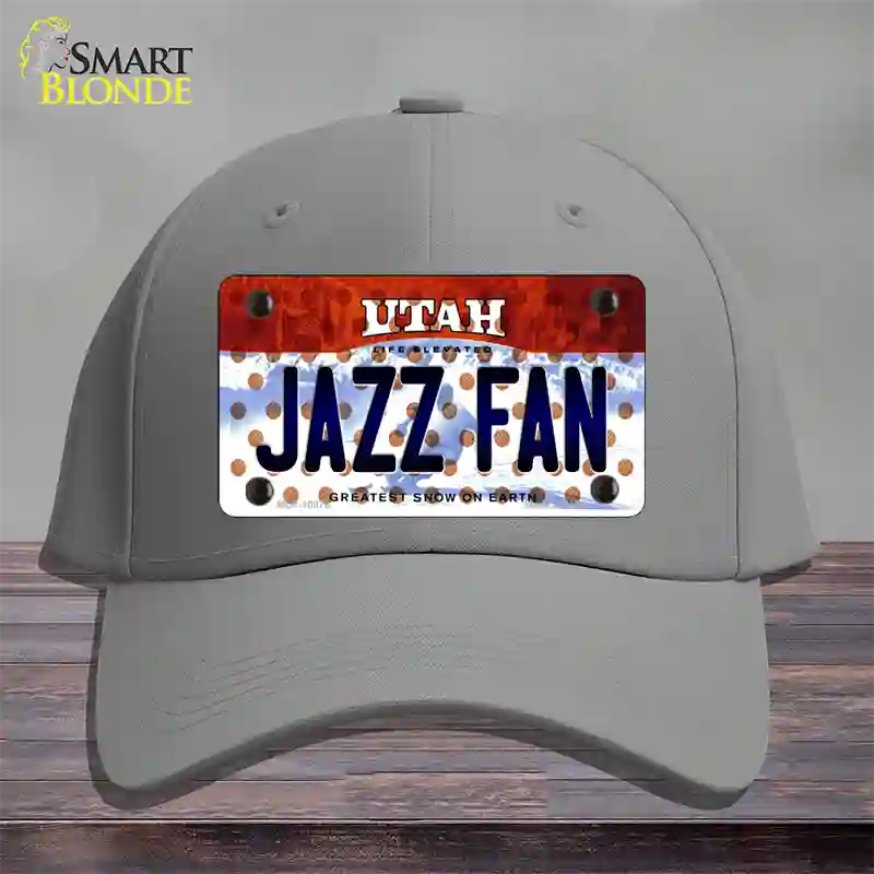 Jazz Fan Utah Novelty License Plate Hat Cotton / Gray