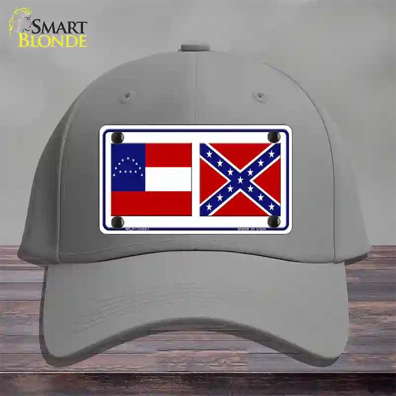 Confederate Robert E Lee Flag Novelty License Plate Hat Cotton / Gray