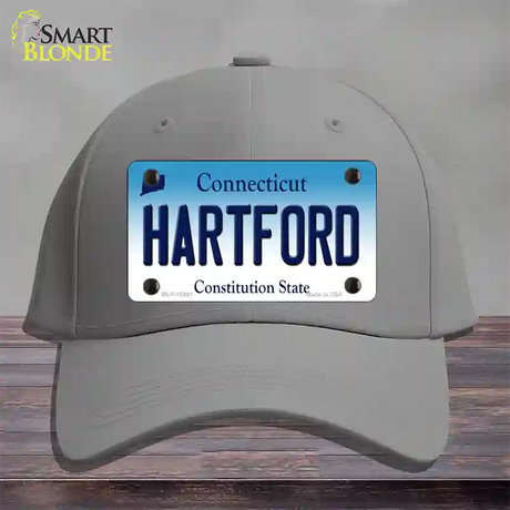 Hartford Connecticut Novelty License Plate Hat Cotton / Gray