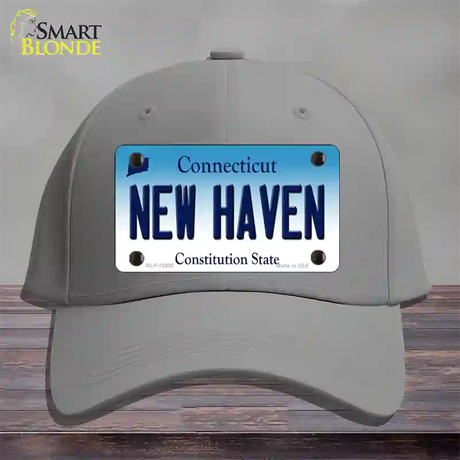 New Haven Connecticut Novelty License Plate Hat Cotton / Gray