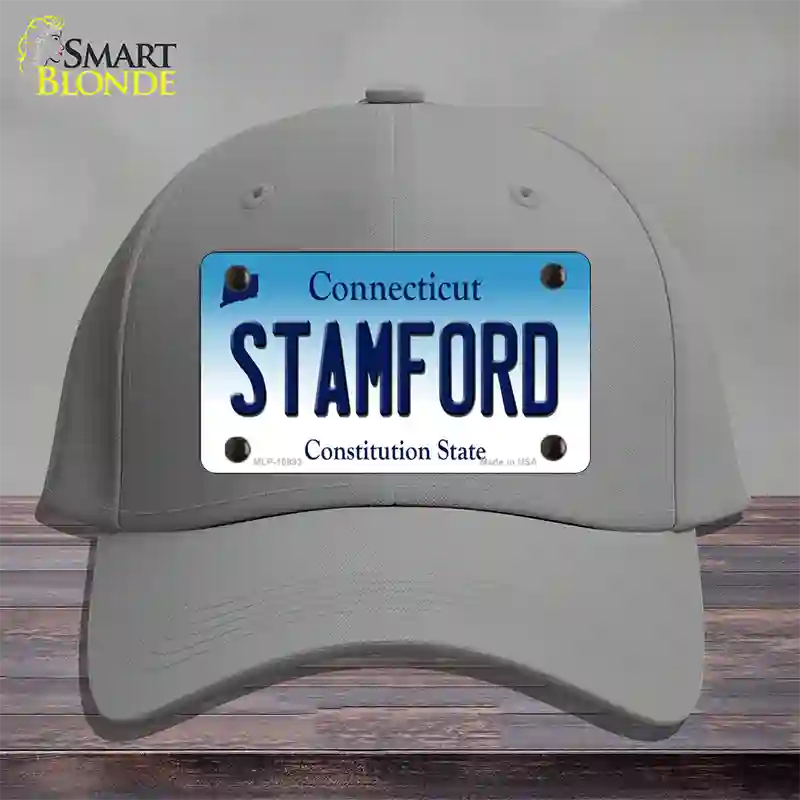 Stamford Connecticut Novelty License Plate Hat Cotton / Gray