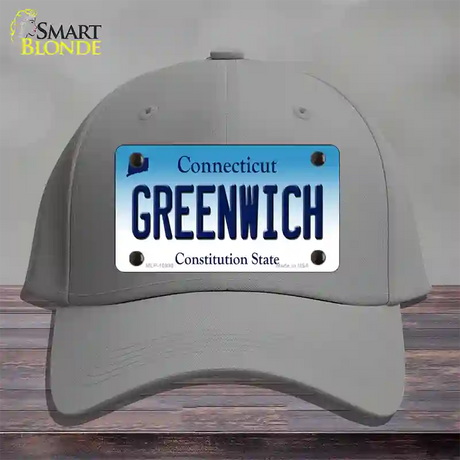 Greenwich Connecticut Novelty License Plate Hat Cotton / Gray