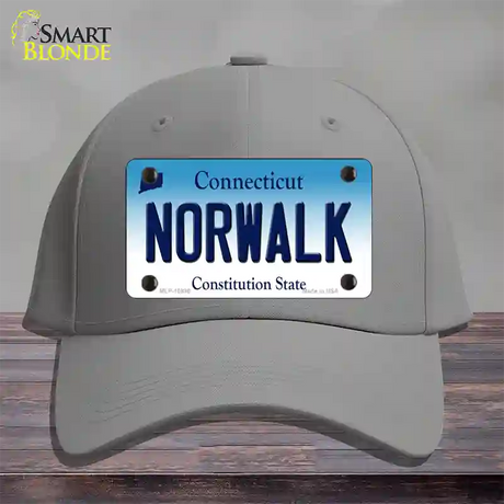 Norwalk Connecticut Novelty License Plate Hat Cotton / Gray