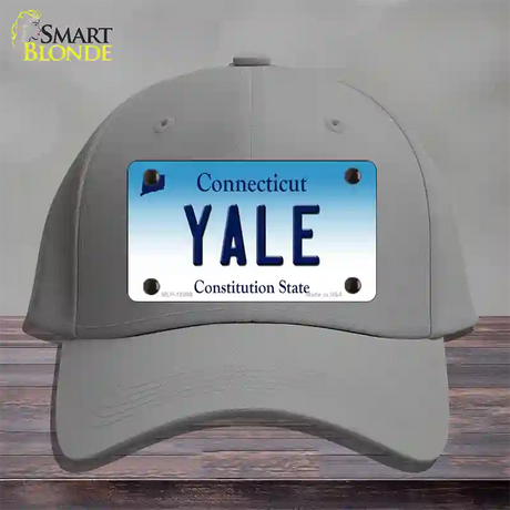 Yale Connecticut Novelty License Plate Hat Cotton / Gray