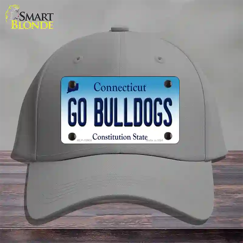 Go Bulldogs Connecticut Novelty License Plate Hat Cotton / Gray