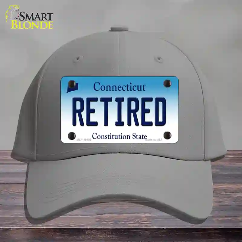 Retired Connecticut Novelty License Plate Hat Cotton / Gray