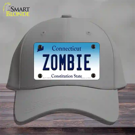 Zombie Connecticut Novelty License Plate Hat Cotton / Gray