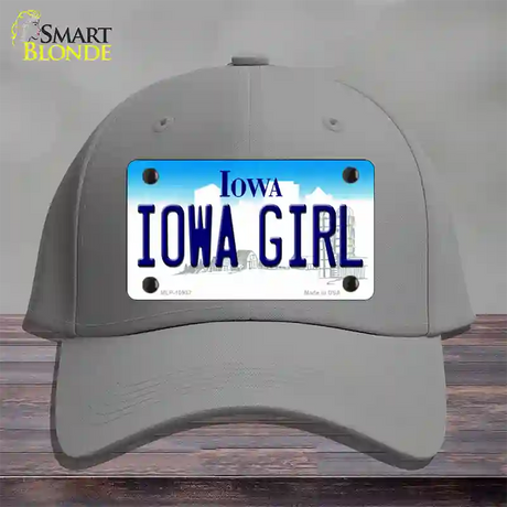 Iowa Girl Iowa Novelty License Plate Hat Cotton / Gray