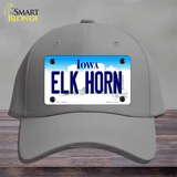 Elk Horn Iowa Novelty License Plate Hat Cotton / Gray