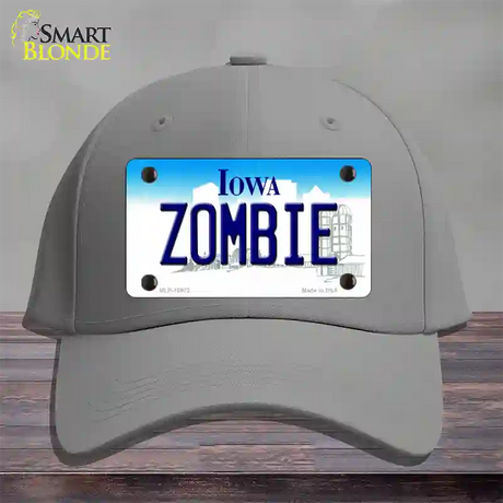 Zombie Iowa Novelty License Plate Hat Cotton / Gray