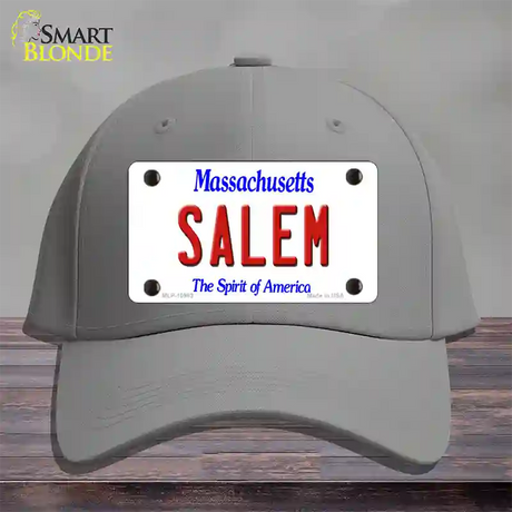 Salem Massachusetts Novelty License Plate Hat Cotton / Gray