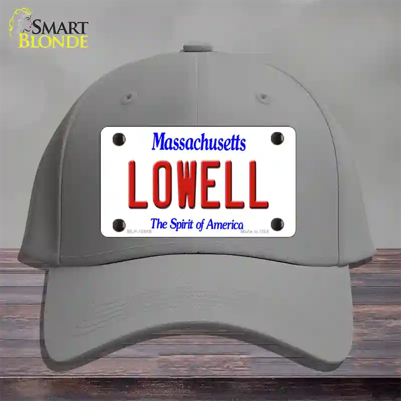 Lowell Massachusetts Novelty License Plate Hat Cotton / Gray